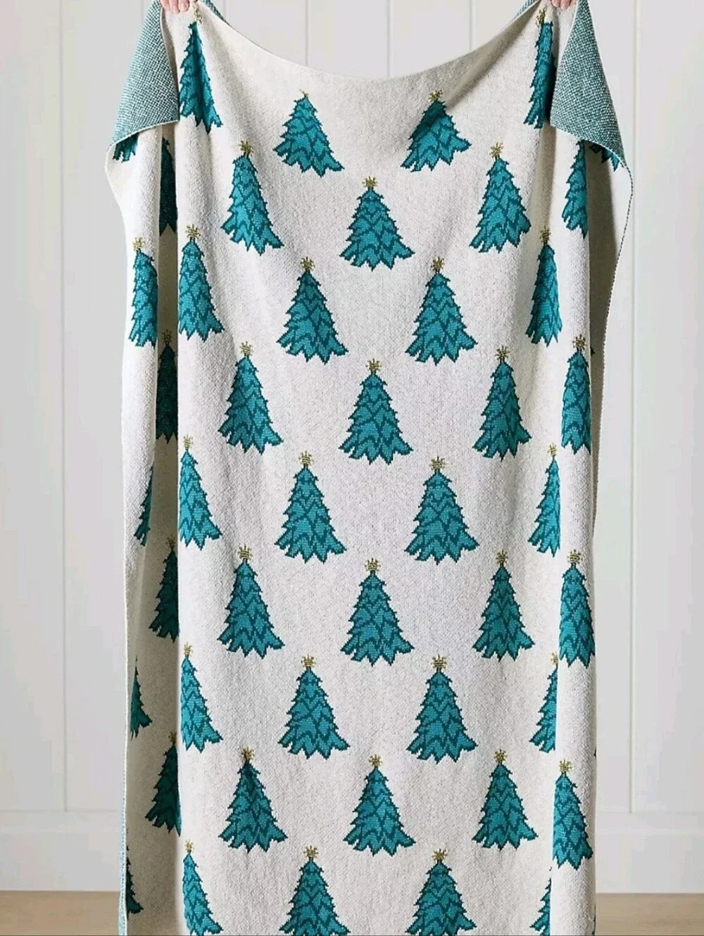 Anthropologie x Nutcracker Ballet Christmas Throw Cotton Tree